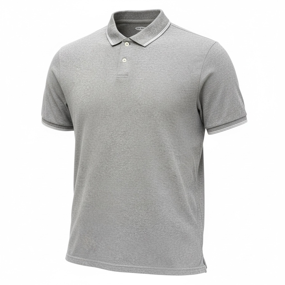Old Navy Men's Light Gray Polo Shirt Built In Flex Size L